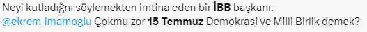 İBB'nin 15 Temmuz mesajı tepki çekti