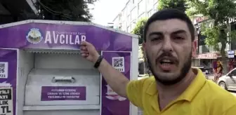 Avcılar'da Giysi Kumbarasından Kıyafet Çalan Çocuklar Görüntülendi