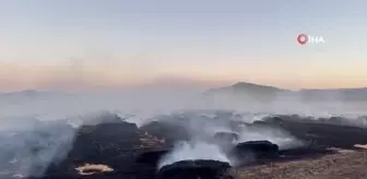 Burdur'da 300 dekarlık tarım arazisi ve saman balyaları küle döndü