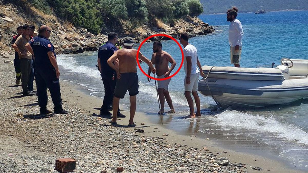 Bodrum'daki yangını çıkaran zanlı denizde boğulmak üzereyken kurtarıldı