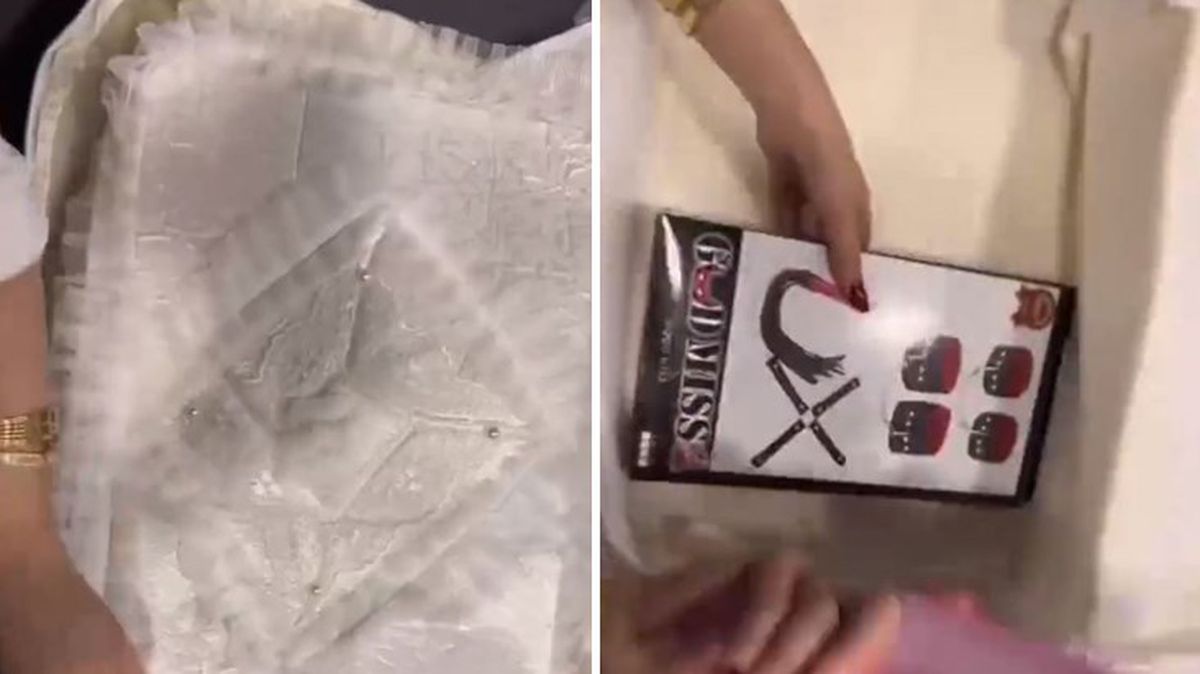 Bunu da gördük! Gelin bohçasından kırbaç ve kelepçe çıktı