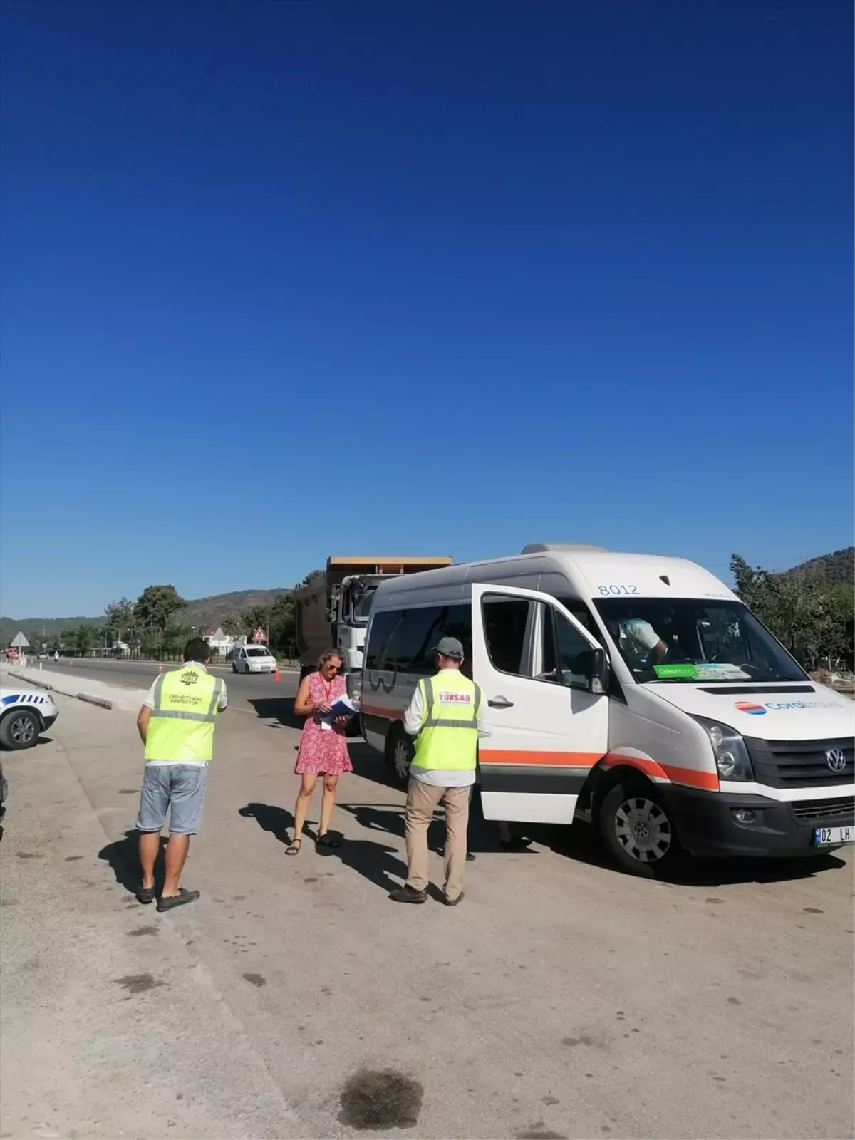 Fethiye'de tur araçları denetlendi
