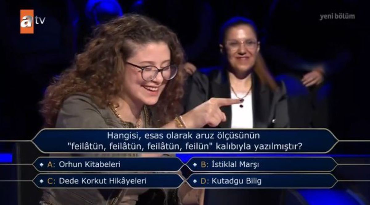 (Hangisi, esas olarak aruz ölçüsünün 'feilâtün, feilâtün...) Kim Milyoner Olmak İster 18 Temmuz Sorusu Cevabı Nedir? 400 Bin TL'lik soru ve cevabı ne?