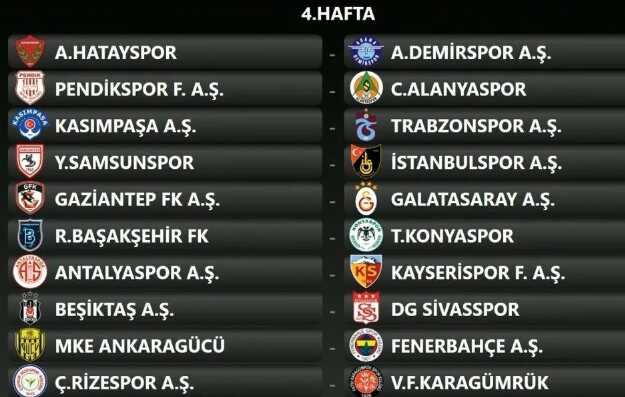 Son Dakika: Süper Lig'de sezon fikstürü belli oldu