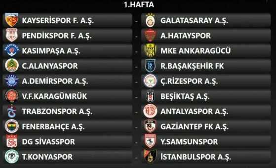 Son Dakika: Süper Lig'de sezon fikstürü belli oldu