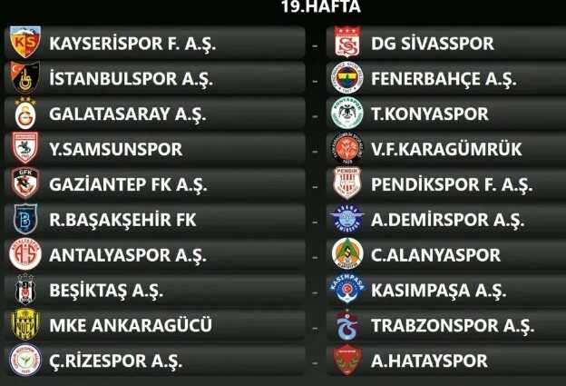 Son Dakika: Süper Lig'de sezon fikstürü belli oldu