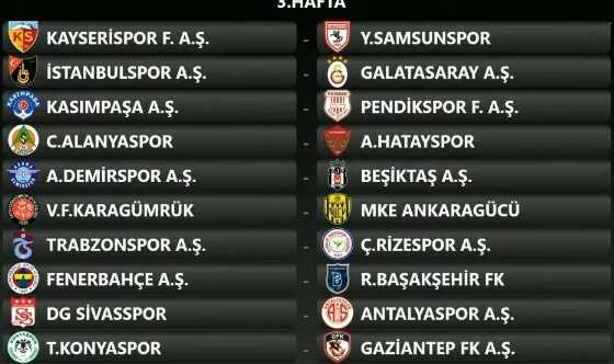 Son Dakika: Süper Lig'de sezon fikstürü belli oldu