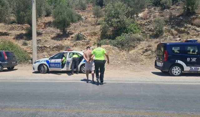 Bodrum'daki yangını çıkaran zanlı denizde boğulmak üzereyken kurtarıldı