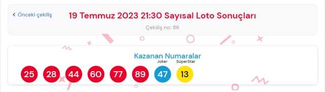 19 Temmuz 2023 Sayısal Loto çekiliş sonuçları açıklandı! Sayısal Loto sonuçları saat kaçta açıklanacak? Sayısal Loto CANLI izle! 19 Temmuz 2023 Sayısal Loto çekiliş sonuçları açıklandı! Sayısal Loto sonuçları saat kaçta açıklanacak? Sayısal Loto CANLI izle!