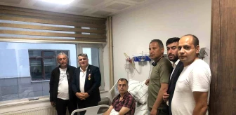 Harp Malulü Gaziler Derneği Erzurum Şubesi, yaralanan Jandarma Astsubay Başçavuş'u ziyaret etti