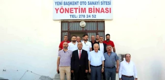 Ankara Yenimahalle Belediye Başkanı Fethi Yaşar, Yeni Başkent Oto Sanayi Sitesi esnafını ziyaret etti