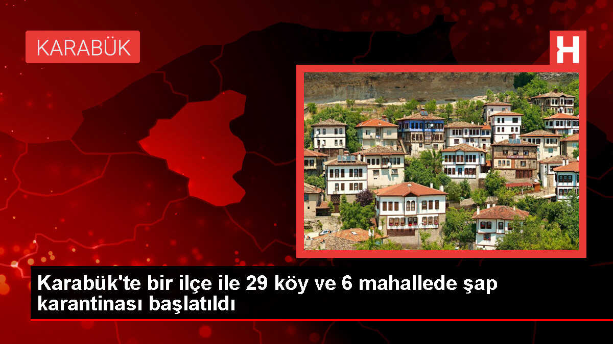 Karabük'te Şap Hastalığı Nedeniyle 29 Köy ve 6 Mahallede Hayvan Giriş Çıkışı Kısıtlandı