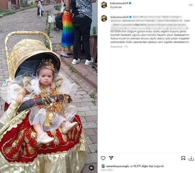 Kobra Murat, torununun doğum gününü kutladı! Altınları görenler gözlerine inanamadı Kobra Murat, torununun doğum gününü kutladı! Altınları görenler gözlerine inanamadı