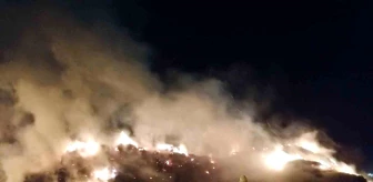 Manisa'da Samanlık Yangını: 15 Bin Balya Saman Kül Oldu