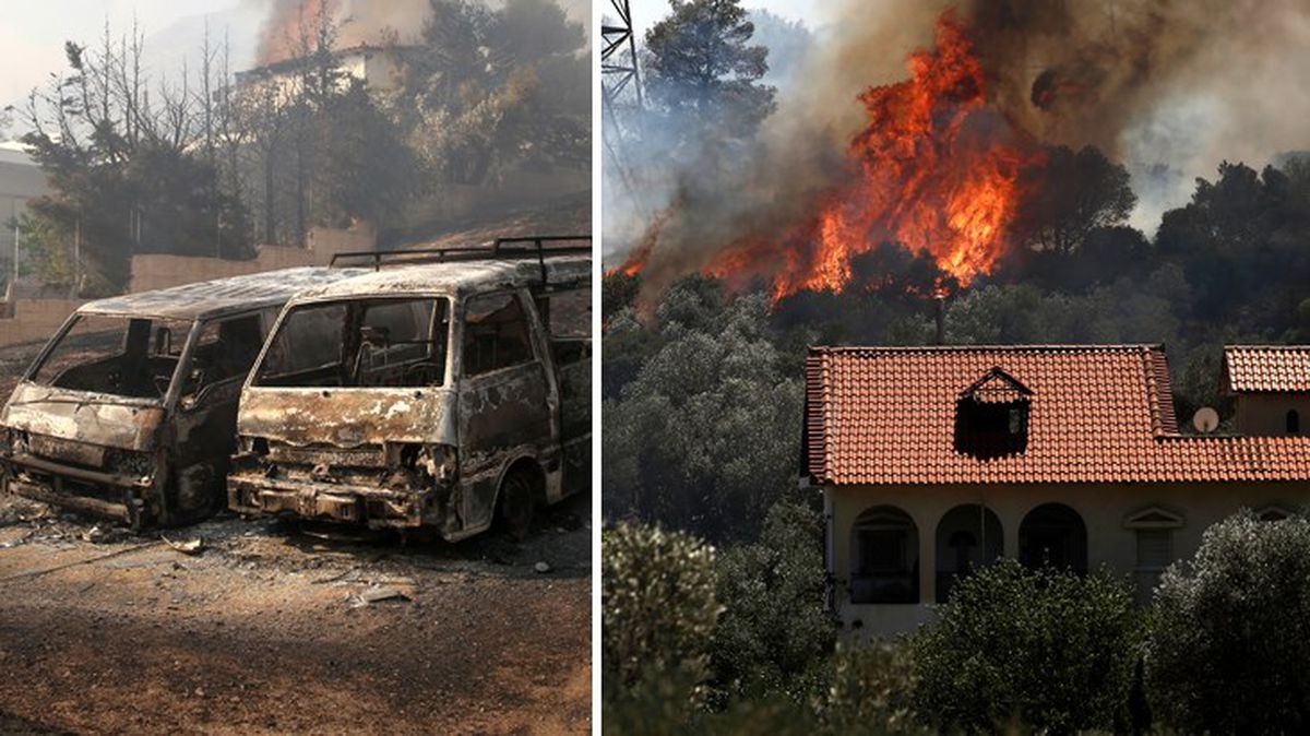 Yunanistan'da felaketin boyutu büyüyor! Orman yangınları kontrol altına alınamıyor, önümüzdeki 2 gün için büyük risk var