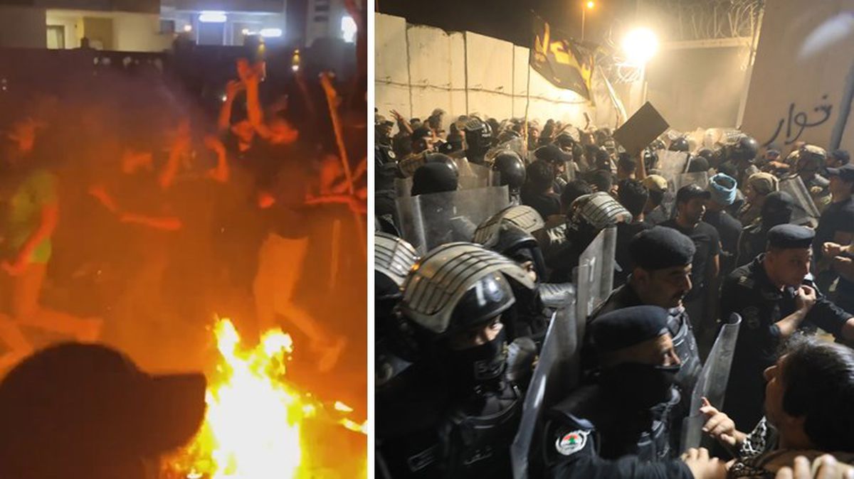 Bağdat'ta İsveç Büyükelçiliği'ne saldırı! Binayı ateşe verdiler