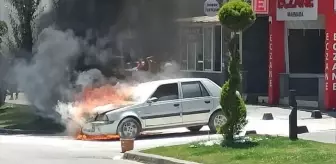Bandırma'da Otomobil Yangını