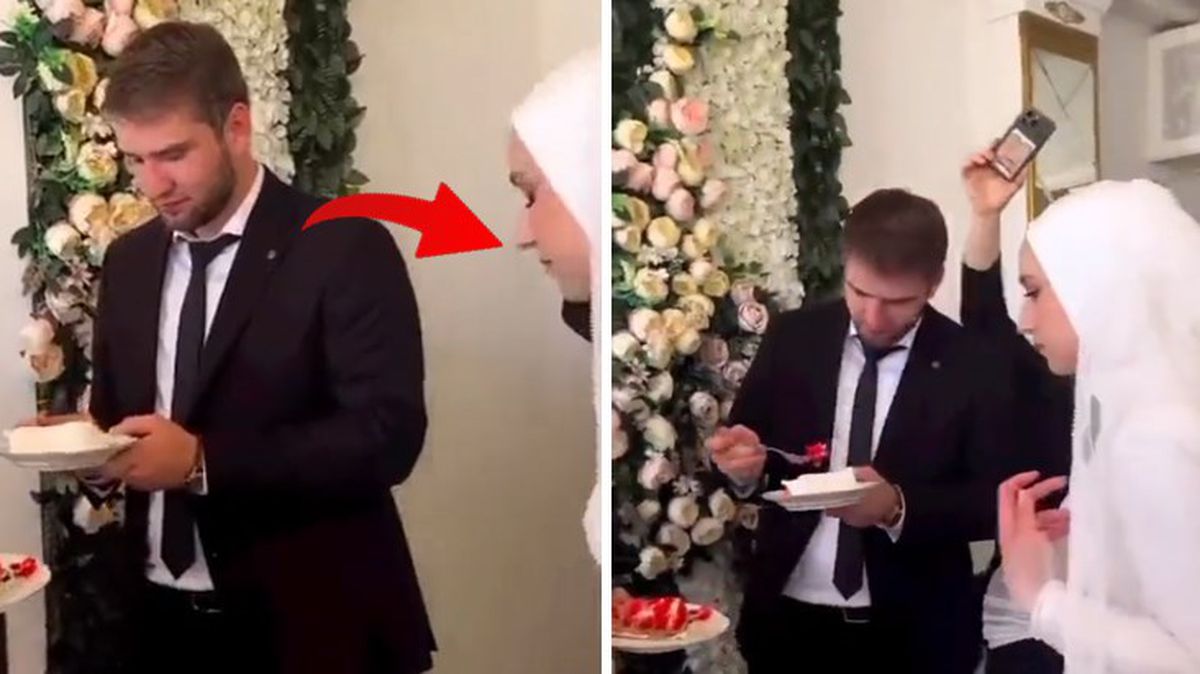 Damadın yersiz hareketi düğüne damga vurdu! Gelinin yüz ifadesi her şeyi özetledi