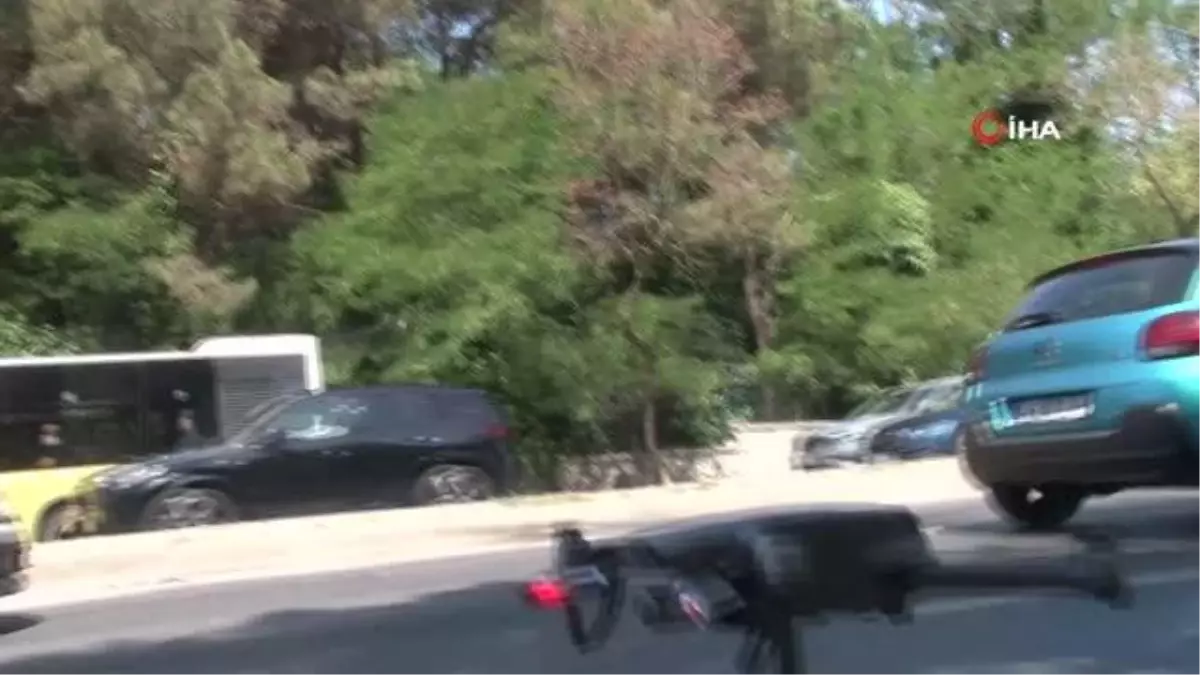 Sarıyer'de dron destekli trafik denetimi yapıldı