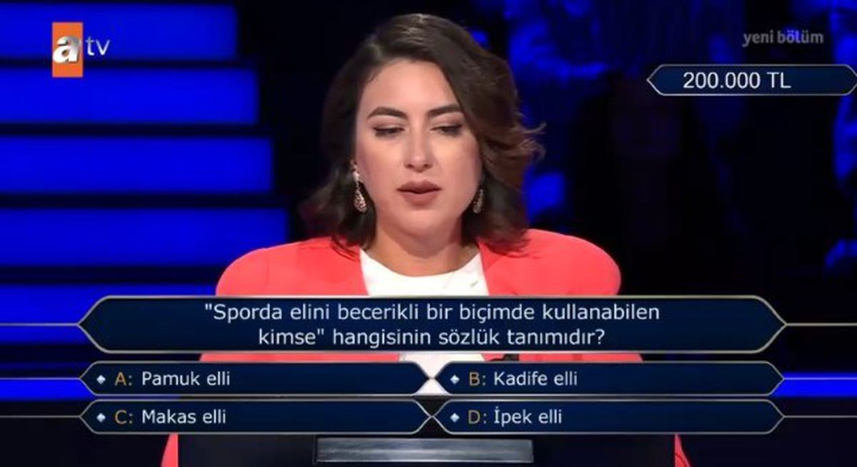 ('Sporda elini becerikli bir biçimde kullanabilen kimse...) Kim Milyoner Olmak İster 20 Temmuz Sorusu Cevabı Nedir? 200 Bin TL'lik soru ve cevabı ne?