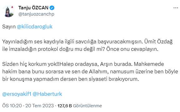 Tanju Özcan'dan Kılıçdaroğlu'na yönelik art arda paylaşımlar: Zavallısın, utanmadan yalan üstüne yalan söylüyorsun