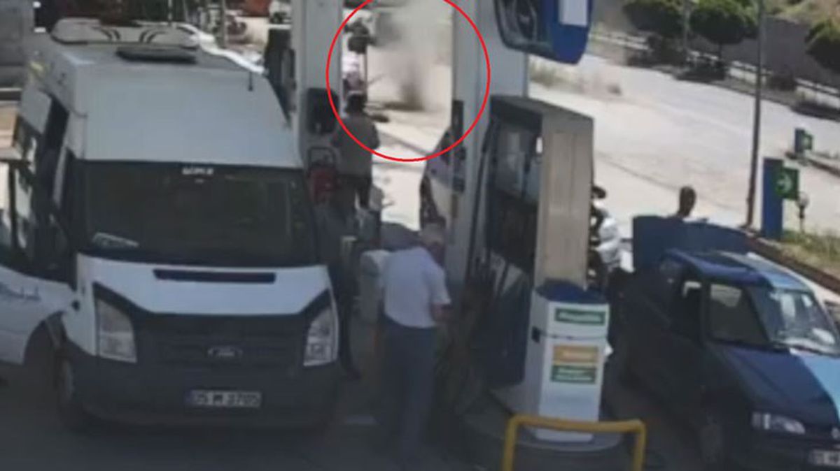 Amasya'da güneşli havada hortum oluştu! Vatandaş olan biteni güvenlik kamerasında izledi