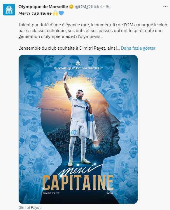 Gözyaşları sel oldu! Dimitri Payet, Marsilya'ya veda etti Gözyaşları sel oldu! Dimitri Payet, Marsilya'ya veda etti