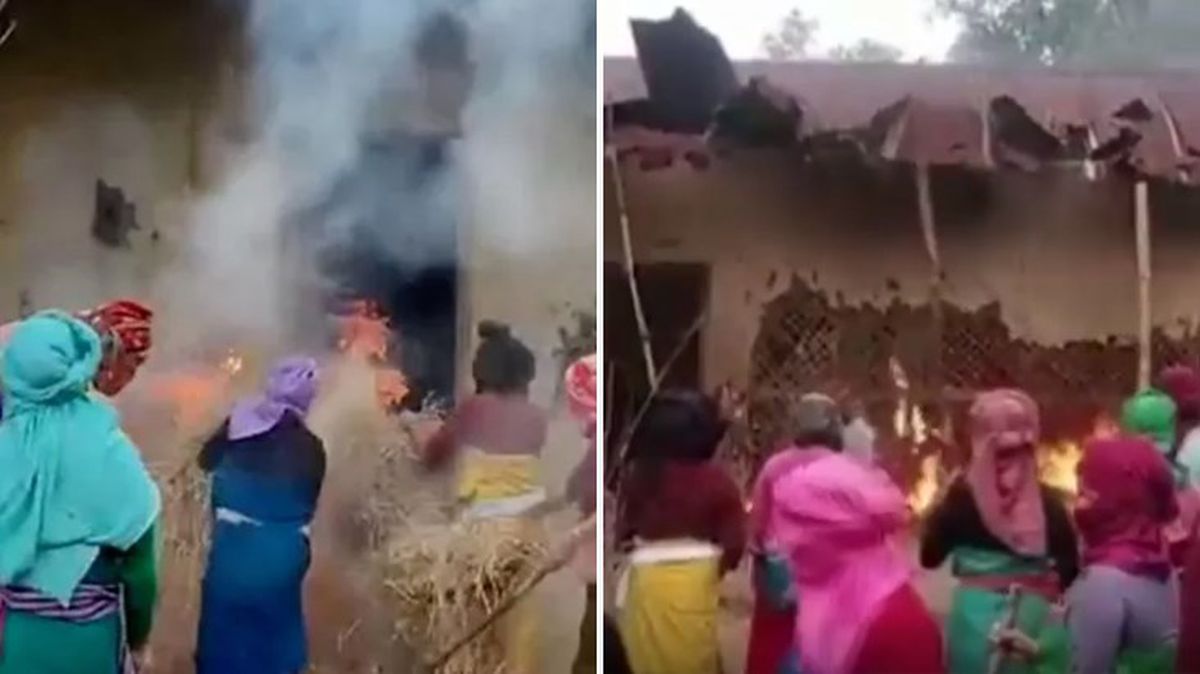 Hindistan'da ayaklanan kadınlar, taciz şüphelisinin evini ateşe verdi