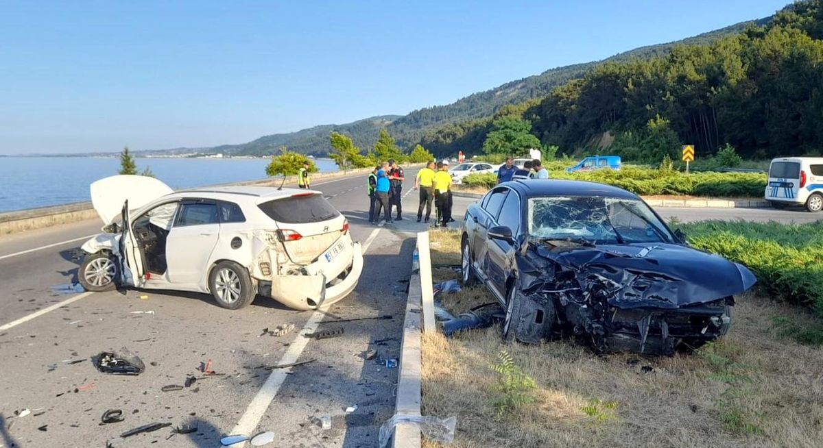 Samsun'da trafik kazası: 5 kişi yaralandı