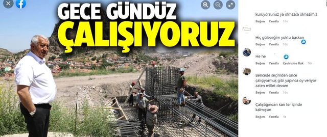 İşçilerin başında verdiği poza bak! Belediye başkanına yoğun tepki var