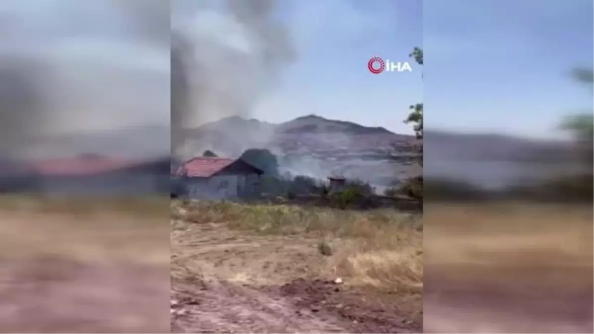 Başkentte korkutan yangın: 40 dönüm ekin yandı