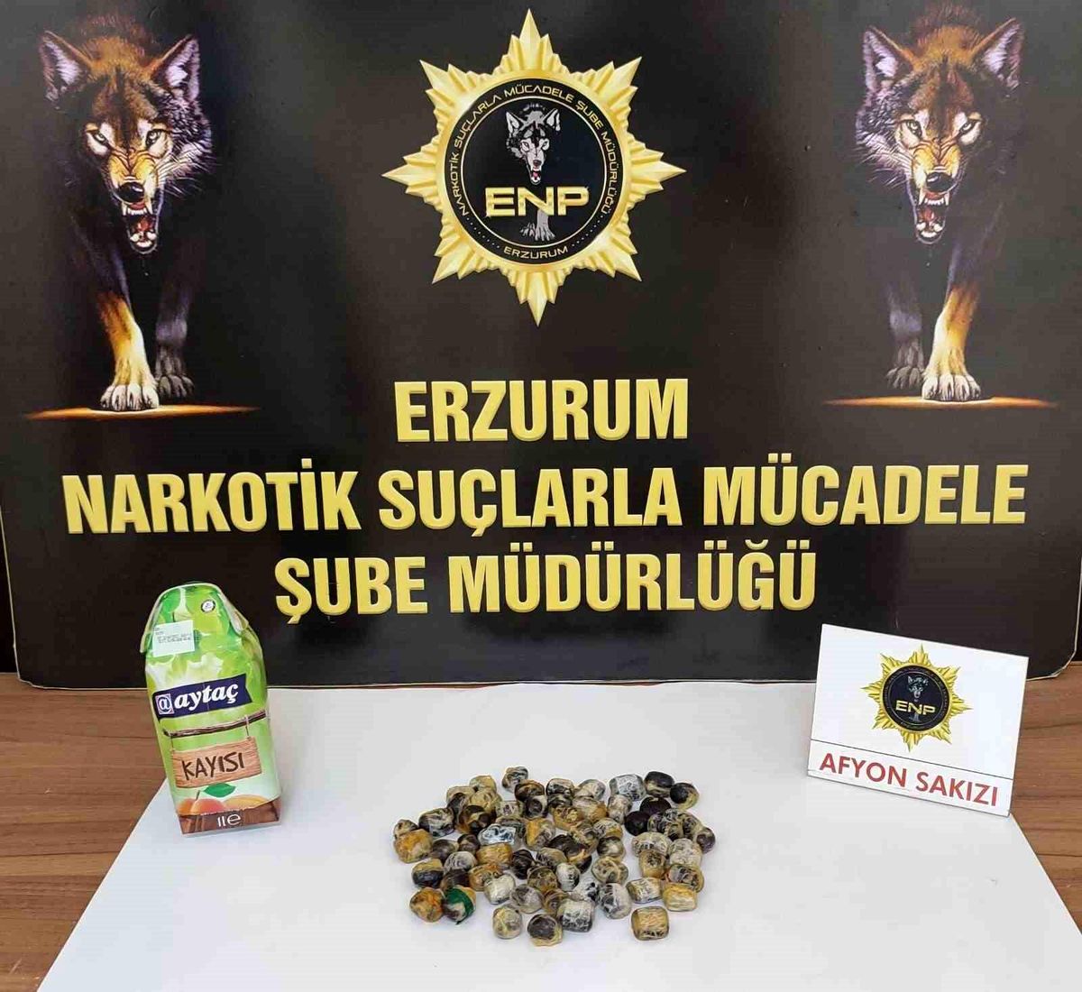 Erzurum'da Narkotik Operasyonunda 438 Gram Afyon Sakızı Ele Geçirildi