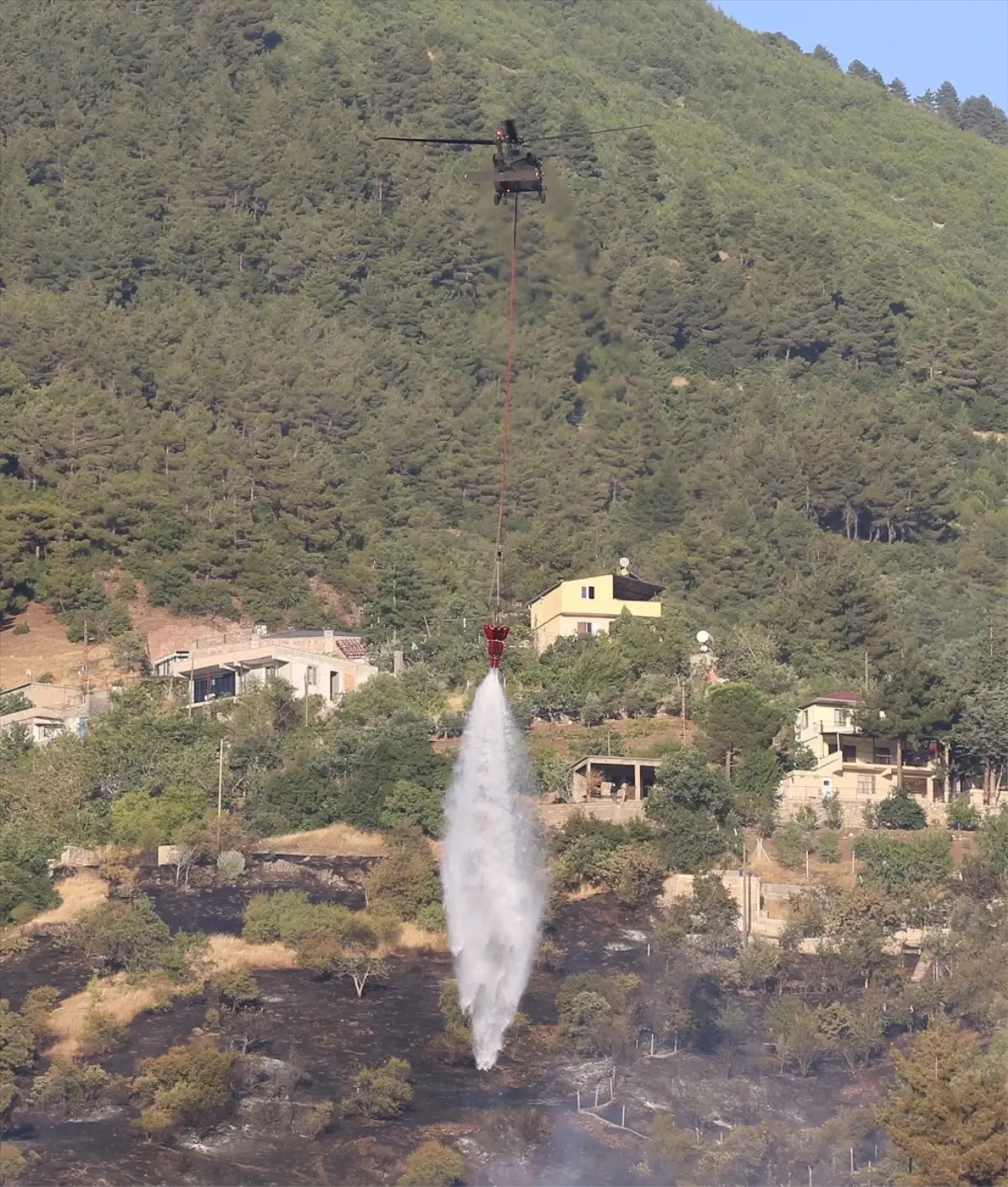 Kahramanmaraş'ta Orman Yangınları Söndürülmeye Çalışılıyor