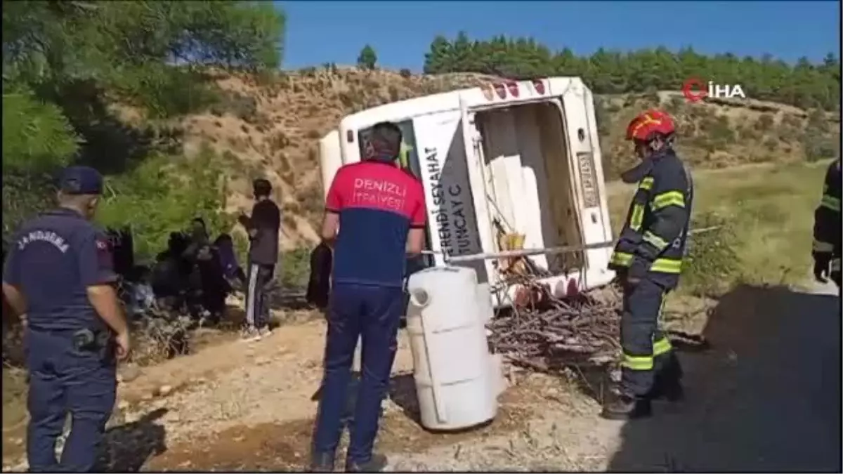 Kontrolden çıkan otobüsün şarampole devrilmesi sonucu çok sayıda yolcu yaralandı