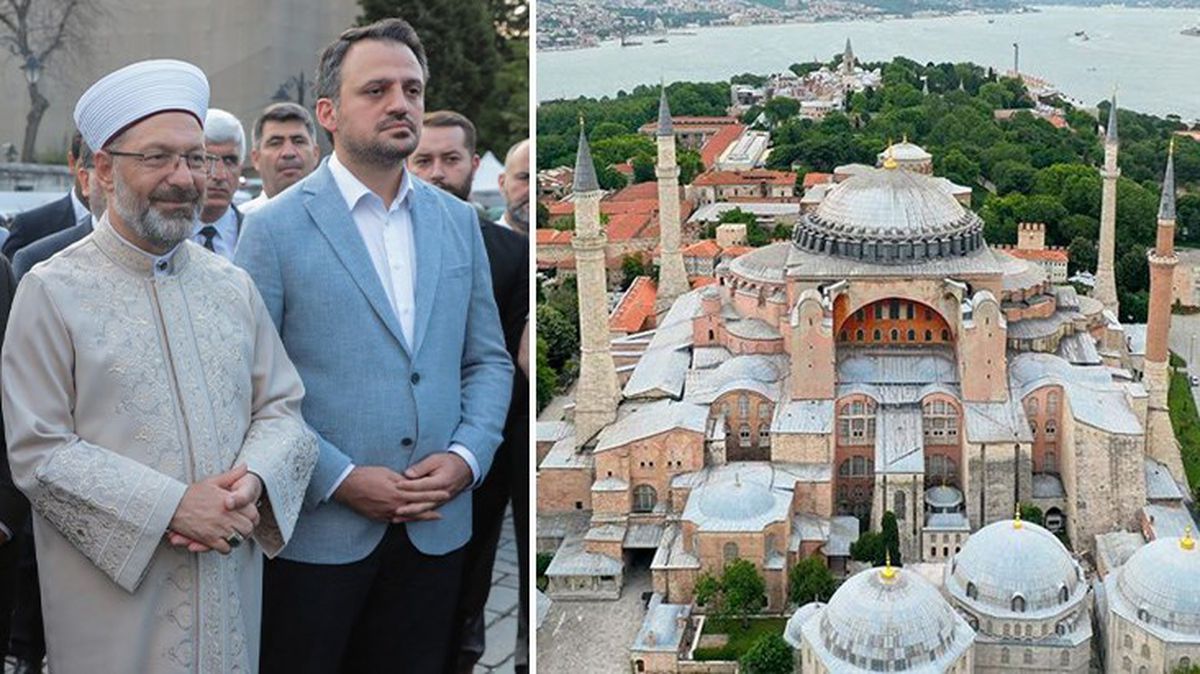 İbadete açılmasının 3. yıl dönümünde vatandaşlar Ayasofya'ya akın etti! Erbaş'ın da bir çağrısı var