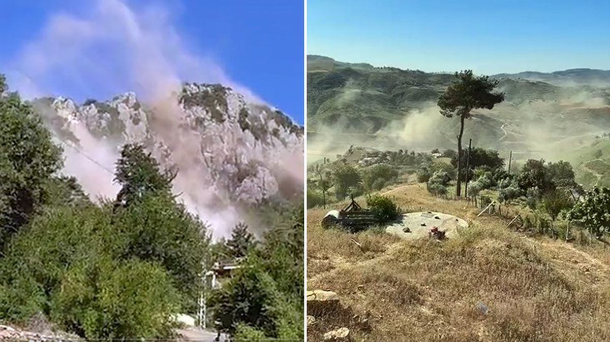 Adana'daki deprem sonrası korkutan görüntü! Her yer toz duman oldu