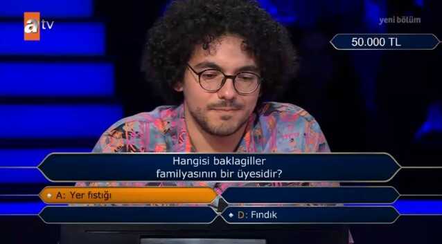 (Hangisi baklagiller familyasının bir üyesidir?...) Kim Milyoner Olmak İster 25 Temmuz Sorusu Cevabı Nedir? 50 Bin TL'lik soru ve cevabı ne?