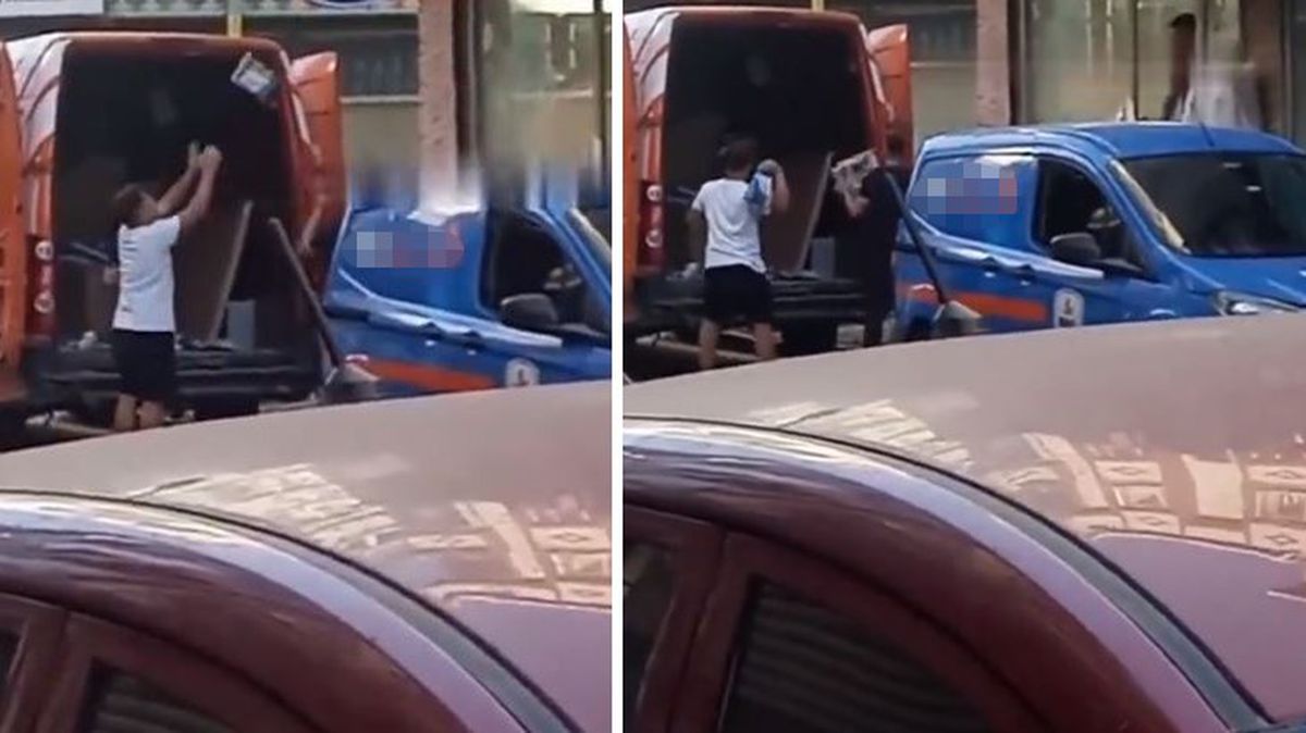 Kargo şubesinde skandal görüntüler! Kendilerine emanet edilen ürünlere böyle hıyanet ettiler