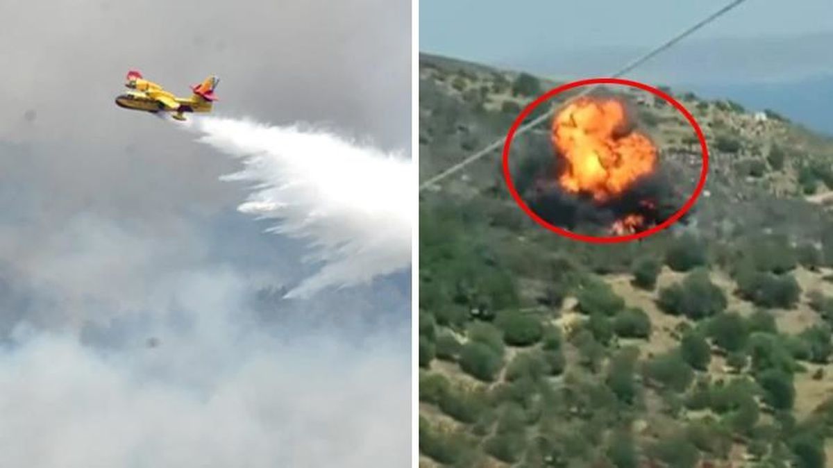 Son Dakika: Yunanistan'ın Eğriboz Adası'nda düşen yangın söndürme uçağındaki 2 pilot hayatını kaybetti