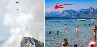 Yangın bir türlü söndürülemiyor! Kemer'deki dumanlar 40 kilometre uzaklıktan görülüyor