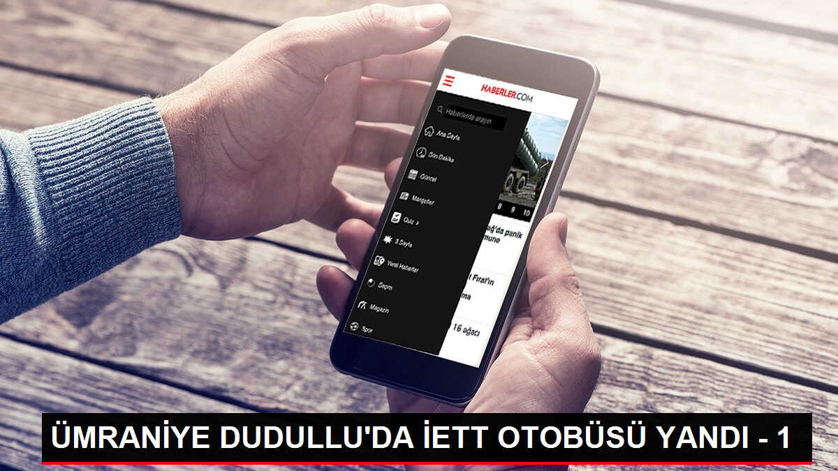ÜMRANİYE DUDULLU'DA İETT OTOBÜSÜ YANDI - 1