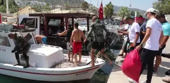 Bodrum'da Deniz Dibi Temizliğinde 362 Kilogram Atık Çıkarıldı