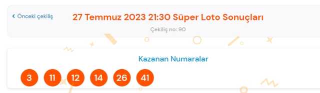 Süper Loto sonuçları açıklandı! 27 Temmuz Süper Loto kazanan numaralar neler? Süper Loto sonuçlarına ne zaman, nereden bakılır?