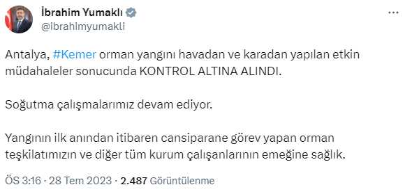 Son Dakika! Antalya'nın Kemer ilçesindeki orman yangını 4. gününde kontrol altına alındı Son Dakika! Antalya'nın Kemer ilçesindeki orman yangını 4. gününde kontrol altına alındı