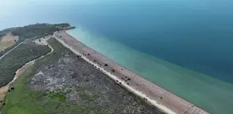 Beyşehir Gölü'nün plajları, Ege ve Akdeniz sahillerini aratmıyor