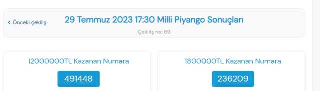 Milli Piyango sonuçları açıklandı! Milli Piyango kazanan rakamlar! 29 Temmuz Cumartesi Milli Piyango sorgulama