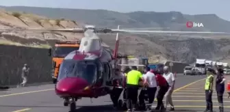 6 kişinin öldüğü, 23 kişinin yaralandığı otobüs kazasına ambulans helikopter desteği