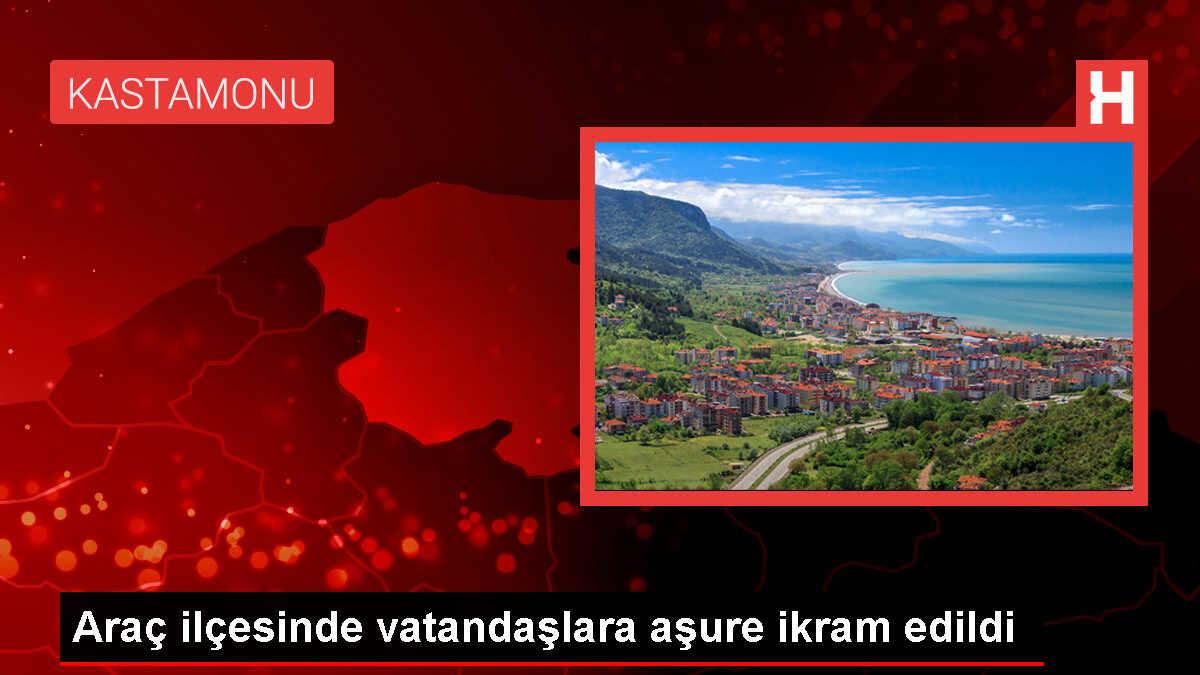 Araç ilçesinde vatandaşlara aşure ikram edildi