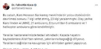 Bakan Koca'dan Kars'taki Otobüs Kazasıyla İlgili Açıklama