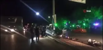 Başkentte direğe çarpan araç hurdaya döndü: 1 ölü